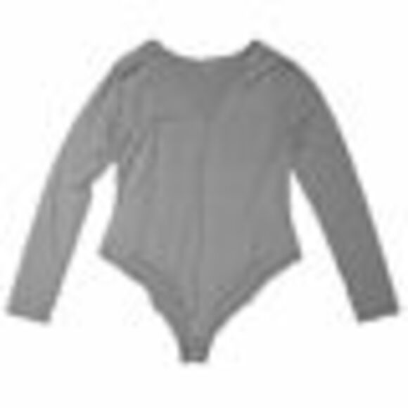 And Now This V-Neck Bodysuit In Light Grey XL - Picture 3 of 3